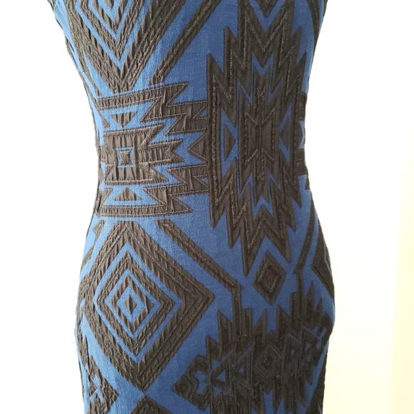Parker Jaden Dress Body Con Cut Out Back Blue Mini Halter Neck Women Small - Picture 7 of 11